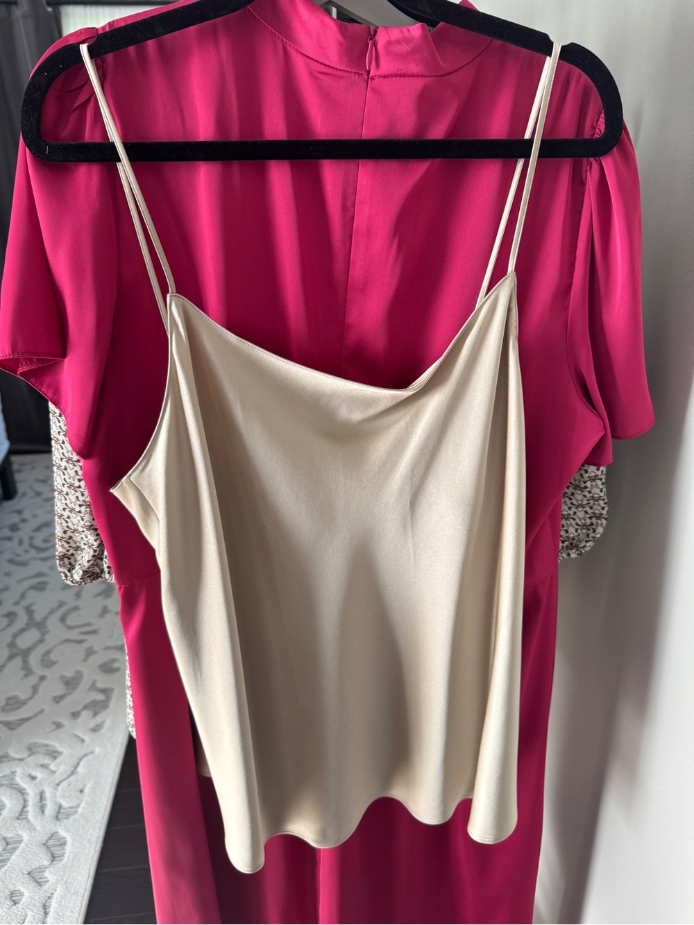 LilySilk Satin Spaghetti-Strap Cami Tank in Light Apricot - Picture 6 of 6